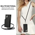 thumbnail image 5 of Crossbody Wallet Case for Samsung Galaxy S25 Ultra, RFID Blocking Leather Purse Case with Card Holder, Double Flip-top Designing,Protective Flip Cover with Zipper Wrist Strap & Lanyard,Black, 5 of 8