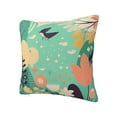 thumbnail image 2 of YFYANG Square Decorative Throw Pillow Case (Without Pillow Insert), Green Vintage Spring Graffiti Bedroom Sofa Car Cushion Cover, 16"x16", 2 of 9