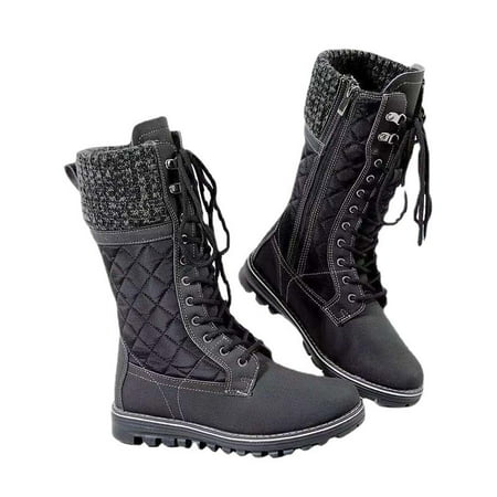 

Women S Winter Martin Boots Outdoor Anti-Skid Wearable Fashion Lace Up Zipper Boots