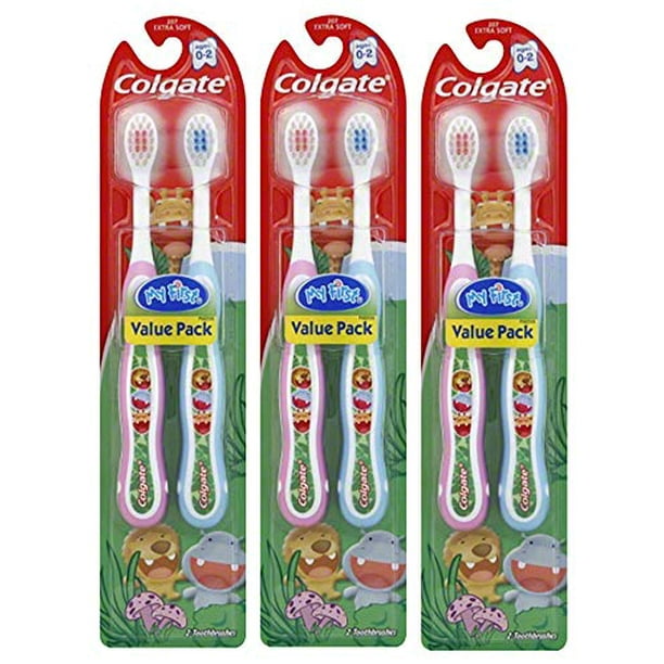 Colgate My First Baby and Toddler Toothbrush, Extra Soft Toothbrush, 6