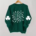 thumbnail image 2 of Luxalzxs St Patricks Day Shirt for Women Green Long Sleeve Sweatshirt Shamrock Clover Graphic Round Neck Blouse Tops Casual Sweatshirts, 2 of 4