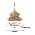 thumbnail image 3 of onlyliua Descuentos de Temporada Adornos Navideños Adornos de Madera con Empalmes Blancos Adornos para Árboles de Navidad Colgantes Suministros para Fiestas Decoración, 3 of 6
