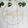 thumbnail image 1 of Letrero de nombre de Círculo personalizado, corona de nombre acrílica de madera, decoración de fiesta de boda, habitación, regalo de cumpleaños personalizado, 1 of 3