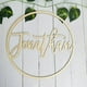 thumbnail image 1 of Letrero de nombre de Círculo personalizado, corona de nombre acrílica de madera, decoración de fiesta de boda, habitación, regalo de cumpleaños personalizado, 1 of 3