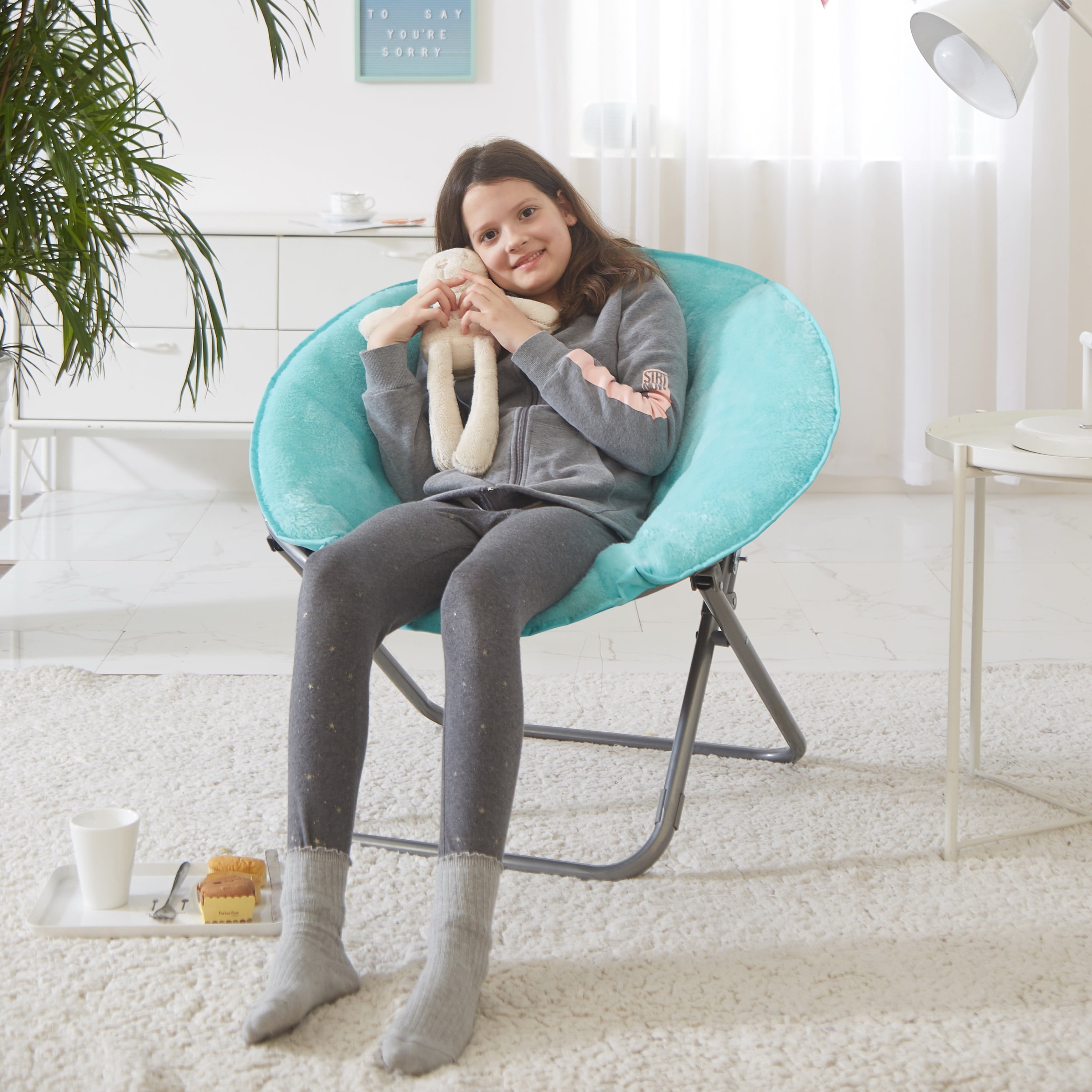 mainstay saucer chair wind aqua walmart