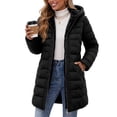 thumbnail image 5 of Husipze Sherpa Fleece Lined Hooded Puffer Winter Coat for Women Mid Length Quilted Full Zip Jacket Casual Insulated Warm Outerwear Black 3XL, 5 of 7