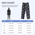 thumbnail image 2 of Mens Pajama Pants - Soft Sleep & Lounge Pants for Men, green Space Pattern white Cuteness Casual PJ Bottoms Pants with Pockets, 2 of 5