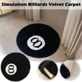 thumbnail image 3 of Svart Matta, Biljardboll Matta, 8-Boll Mjuk & Fluffig Svart Matta Sovrumsdekor, Svart Cirkelmatta för Vardagsrum Heminredning, 3 of 5