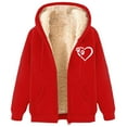 thumbnail image 2 of Otvok Women's Fleece Lined Zip Up Hoodie Jacket Cozy Warm Sweatshirt, 2 of 6