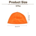thumbnail image 2 of Uxcell 6 Pcs Sweat Wicking Cap Skull Cap Football for Men Orange, 2 of 7
