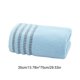 thumbnail image 2 of Toalla de baño de algodón | Grande de gran tamaño 28.7x13.4 pulgadas | Secado Rápido Absorbente Suave Espesado | Toalla de spa para hotel de lujo unisex | Duradero Lavable | Azul Rosa Blanco, 2 of 5