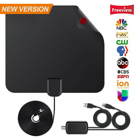 Digital TV Antenna - 110 Miles HDTV Antenna Digital Indoor Antenna with Detachable Signal Booster VHF UHF High Gain Channels Reception For 4K 1080P Free TV (Best Indoor Antenna For Digital Tv Reception)