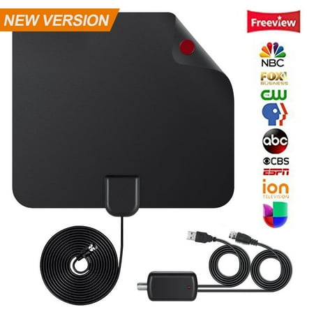 High Grain (Digital TV Antenna - 110 Miles HDTV Antenna Digital Indoor Antenna with Detachable Signal Booster VHF UHF High Gain Channels Reception For 4K 1080P Free TV)