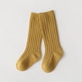 thumbnail image 2 of Pimfylm Girls Ruffle Socks Girls Ruffle Socks Cute Children Socks Comfortable Soft Mid Length Socks Stylish Warm Mid Length Athletic Socks Size for 1-3 Years,Yellow, 2 of 3