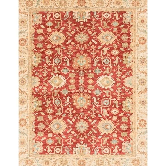 Ahgly Company Indoor Rectangle Abstract Orange Red Oriental Area Rugs, 2' x 4'