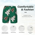 thumbnail image 5 of Balery Gingerbread Snowman Cookies Mens Swim Trunks Swim Shorts for Men Quick Dry Inseam Beach Shorts with Compression Liner Pocket-Small, 5 of 9