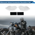 thumbnail image 2 of Accesorios de Casco de Motocicleta Decoración Alas Arale para Cascos de Motocicleta Bicicleta Esquí Pegatina de Peluche Blanca 2 Juegos, 2 of 6