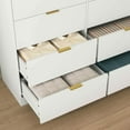 thumbnail image 6 of Spaco Simply Modern 8-Drawer Dresser with Golden Metal Handle, Large Storage Cabinet with Anti-Tipping Device, Chest of Drawers for Indoor as Bedroom, Living Room, White, 6 of 18