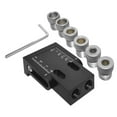 thumbnail image 1 of Kit de plantilla para agujeros de bolsillo de 15  degree, taladro oblicuo, herramienta localizadora de carpintería, agujeros de 6mm/8mm/10mm, perforadora de, 1 of 7