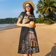 thumbnail image 4 of Disketp Graffiti Cool Duck para Vestido de Manga Corta para Mujeres, Vestidos de Verano para Mujeres, Casual y Holgado para la Playa, 4 of 6
