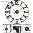 thumbnail image 4 of YYEAN Large Wall Clock for Living Room Decor – Easy to Hang 24-Inch Big Wall Clock – Metal Wall Art for Kitchen, Bedroom, Home, Office – Analog Decorative Wall Clock-Black (Standard), 4 of 15
