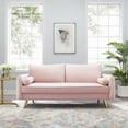 thumbnail image 2 of Sofa, Velvet, Pink, Modern Contemporary Urban Design, Living Lounge Room Hotel Lobby Hospitality, 2 of 9