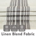 thumbnail image 2 of DriftAway Chris Linen Lined Valance Double Layer Thermal Insulated Room Darkening Blackout Valances 3 Inch Rod Pocket Vertical Striped Kitchen Valance for Bathroom 52 Inch by 14 Inch Gray, 2 of 8