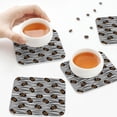 thumbnail image 7 of Pofeuu Haloween Pumpkins Print Leather Coasters Set of 6, Round Cups Mugs Mat Pad for Home Kitchen Heat Resistant Drink Coasters,Square, 7 of 7