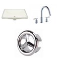 thumbnail image 1 of American Imaginations 18.25-in. W CUPC Rectangle Bathroom Undermount Sink Set In Biscuit - Chrome Hardware AI-26816, 1 of 9