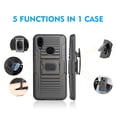 thumbnail image 5 of Compatible for Samsung Galaxy A10S Case with Tempered Glass Screen Protector Belt Clip Holster Defender Rugged Shock Proof Armor Heavy Protection Phone Cover w/Magnetic Mount Plate [Black], 5 of 6