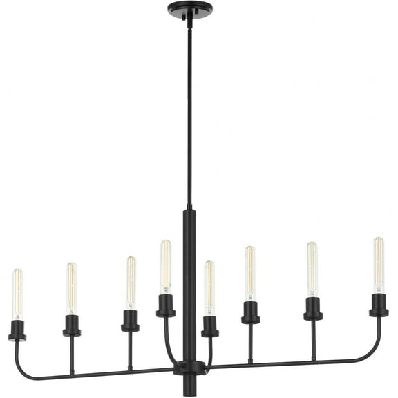 622-8-59 Quorum Lighting Sheridan - 8 Light Chandelier In contemporary Style-20.25 Inches Tall and 12 Inches Wide-Matte Black Finish