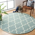 thumbnail image 2 of SAFAVIEH Dhurrie Toby Geometric Moroccan Wool Area Rug, Light Blue/Ivory, 6' x 9', 2 of 9