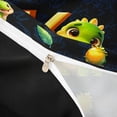 thumbnail image 4 of Erosebridal Kids Dinosaur Queen Duvet Cover Set for Boys Girls, Dino Letter K Bedding, Black Reversible 3-Piece, 1 Duvet Cover and 2 Pillowcases (No Comforter), 4 of 6
