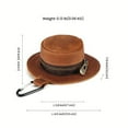 thumbnail image 3 of Men'S Genuine Leather Hat-Shaped Coin Purse - Compact Waist-Hanging Wallet with Zipper Closure, Brown, Perfect for Everyday Use, Everyday Wallet | Minimalist Wallet | Durable Leather Wallet, 3 of 15