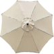 thumbnail image 1 of 8 Ribs Waterproof Anti-UV 3m Parasol Replacement Cover - Beige, 1 of 3