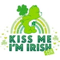 thumbnail image 2 of Men's Care Bears St. Patrick's Day Good Luck Bear kiss Me I'm Irish-ish  Sweatshirt White X Large, 2 of 4