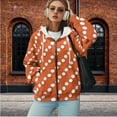 thumbnail image 5 of Yuyamidu Womens Zip Up Hoodies Polka Dot Hoodie Womens Heavyweight Jackets Oversized Sweatshirt for Women Plus Size Sweatshirt Crew Neck Long Sleeve Sweatshirts with Pocket XS, 5 of 8