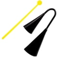 thumbnail image 2 of Durable Metal Cowbell Black Musical Instrument for Drum Set with Wood Hammer Small Size, 2 of 9