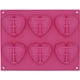 thumbnail image 3 of Moldes de silicona 3D mousse DIY molde para decoración de pasteles jalea pudín caramelo chocolate 6 agujeros corazón, silicona, rosa, molde de corazón rosa Xemadio HFP-0146, 3 of 7