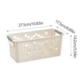 thumbnail image 5 of Hauiodp Small Organizers, Plastic Storage Basket, Rectangular Storage Tray Baskets Container with Handle for Organizing Pantry, Office, Craft Room, Cabinet, Bedroom, Closet, Laundry Room, 5 of 6