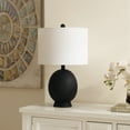 thumbnail image 5 of SAFAVIEH Muse 20 in. Glam Black Resin Table Lamp with White 100% Cotton Shade, 5 of 6