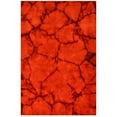 thumbnail image 3 of Handmade Wool Red Contemporary Abstract Dip Dyed Rug, Made in India, 3 of 5