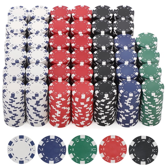 11.5 Gram Poker Chips,1000pcs Casino Poker Chips for Texas Hold'em, Blackjack Chips,Casino Poker Games Kit,Poker Chip Set for Card Board Game,Bulk Po