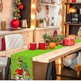 thumbnail image 2 of Green Christmas Table Runner Welcome to Whoville Believe Theme Party Decoration Xmas Winter Holiday Home Kitchen Island Decor 72Inches Long (Green, 13" x 72"), 2 of 5