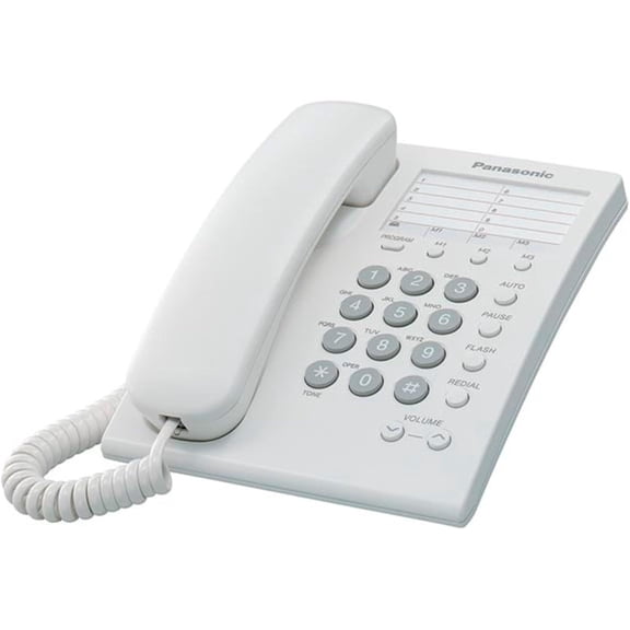 Teléfono Alámbrico Panasonic KX-TS550MEW Oficina Casa Blanco
