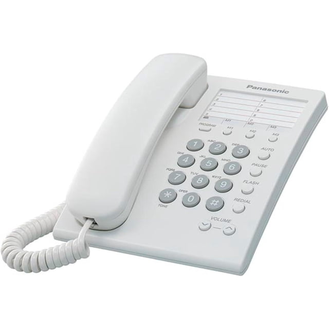Teléfono Alámbrico Panasonic KX-TS550MEW Oficina Casa Blanco