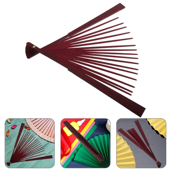 OUNONA Diy Blank Folding Hand Fan Wooden Frame Handheld Fan Repair Making Frame For Crafts Handmade Folding Fans Accessories