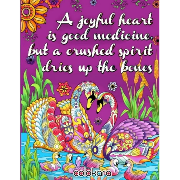 A Joyful Heart: Bible Verse Coloring Book, (Paperback)