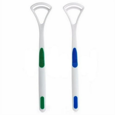 ZEDWELL Tongue Cleaner Bad Breath Remover Hand Scraper Brush Silica Handle Dental Care High-Quality Plastic Tongue Scrubber for Kids and Adults(2 Pcs )