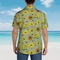 thumbnail image 4 of Susaid Sage Green With Sunflowers Print Short Sleeve Shirts Button Down Casual Shirts Summer Beach Aloha Button Down Short Sleeve for Men ,Medium, 4 of 7